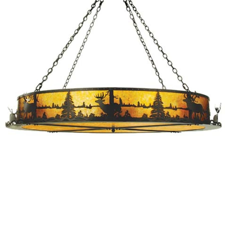 Meyda Tiffany Elk at Lake 12 Light 60" Wide Pendant