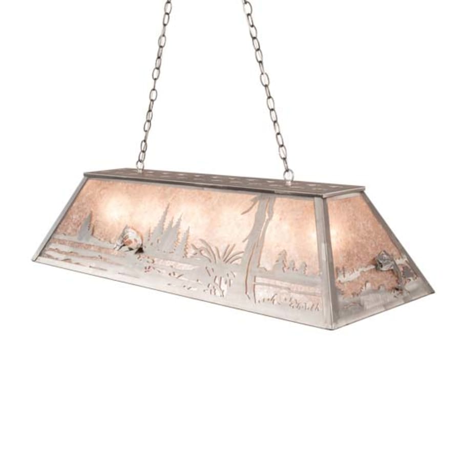 Meyda Tiffany Long Leaping Trout 11 Light 72" Wide Linear Pendant