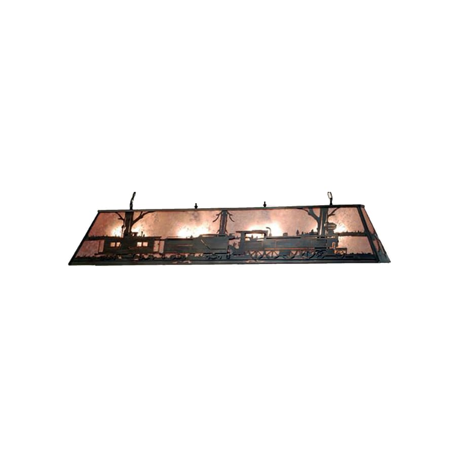 Meyda Tiffany Train 12 Light 72" Wide Billiard Chandelier with Silver Mica Shade