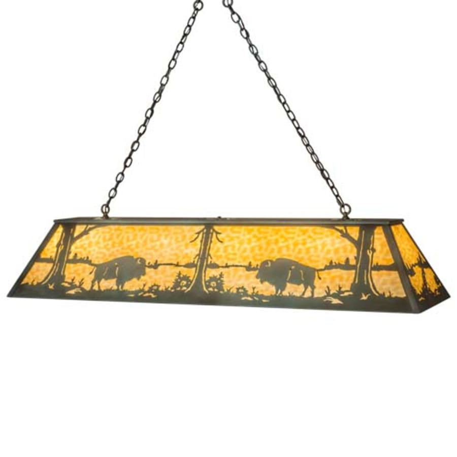 Meyda Tiffany Buffalo 9 Light 61" Wide Linear Pendant