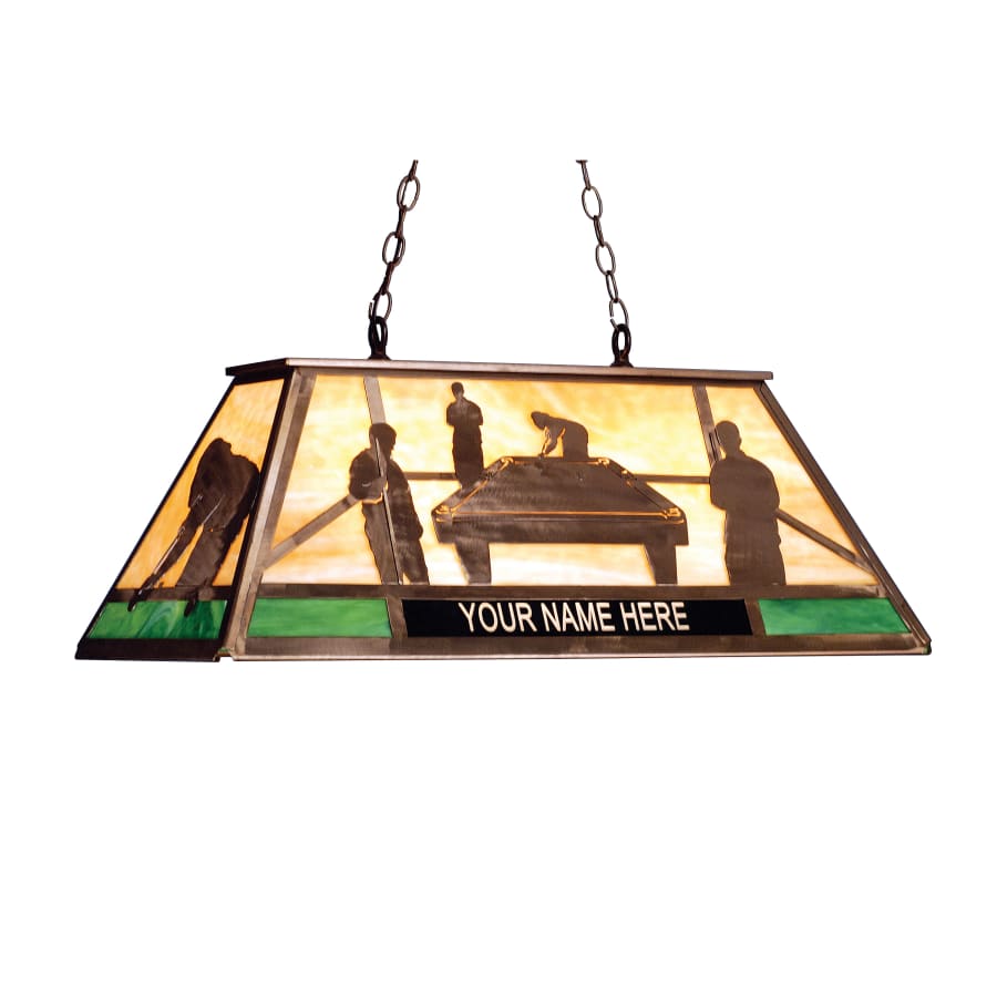 Meyda Tiffany 33" L Personalized Pool Hall Island / Billiard Fixture