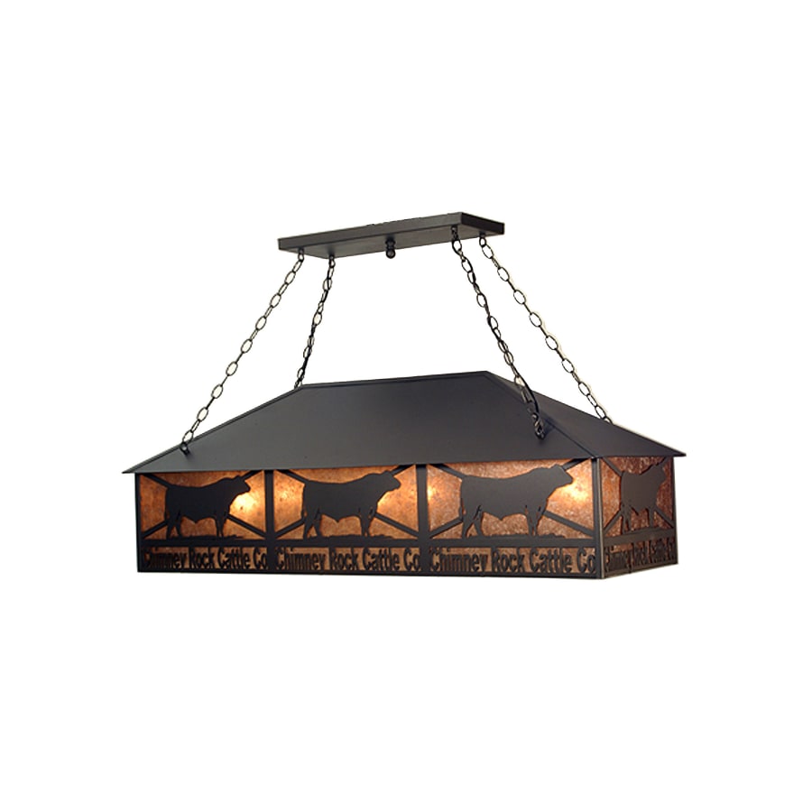 Meyda Tiffany Personalized Chimney Rock 9 Light 50" Wide Billiard Chandelier with Silver Mica Shade