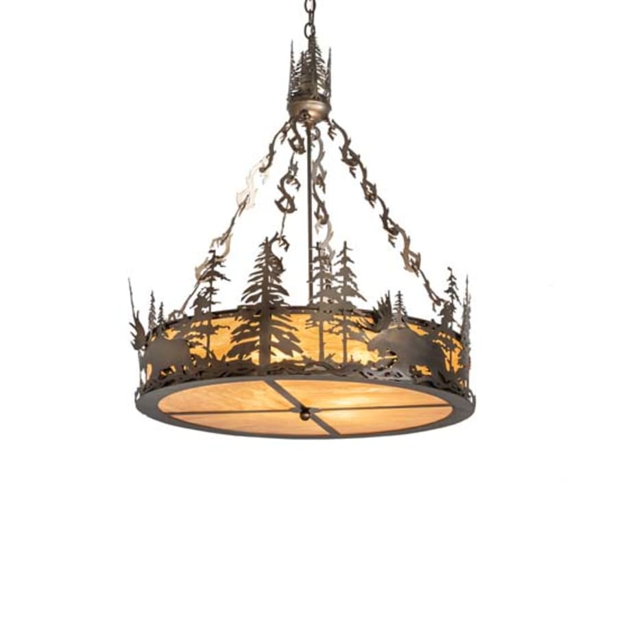Meyda Tiffany Moose at Dusk 4 Light 32" Wide Pendant