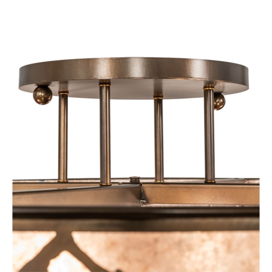 Meyda Tiffany Cowboy 6 Light 49" Wide Semi-Flush Drum Ceiling Fixture