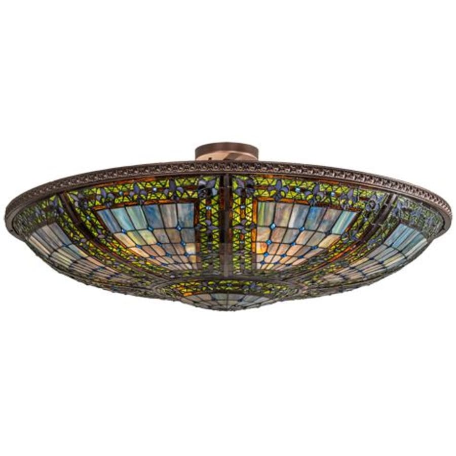 Meyda Tiffany Fleur-De-Lis 40" Wide Semi-Flushmount Ceiling Light