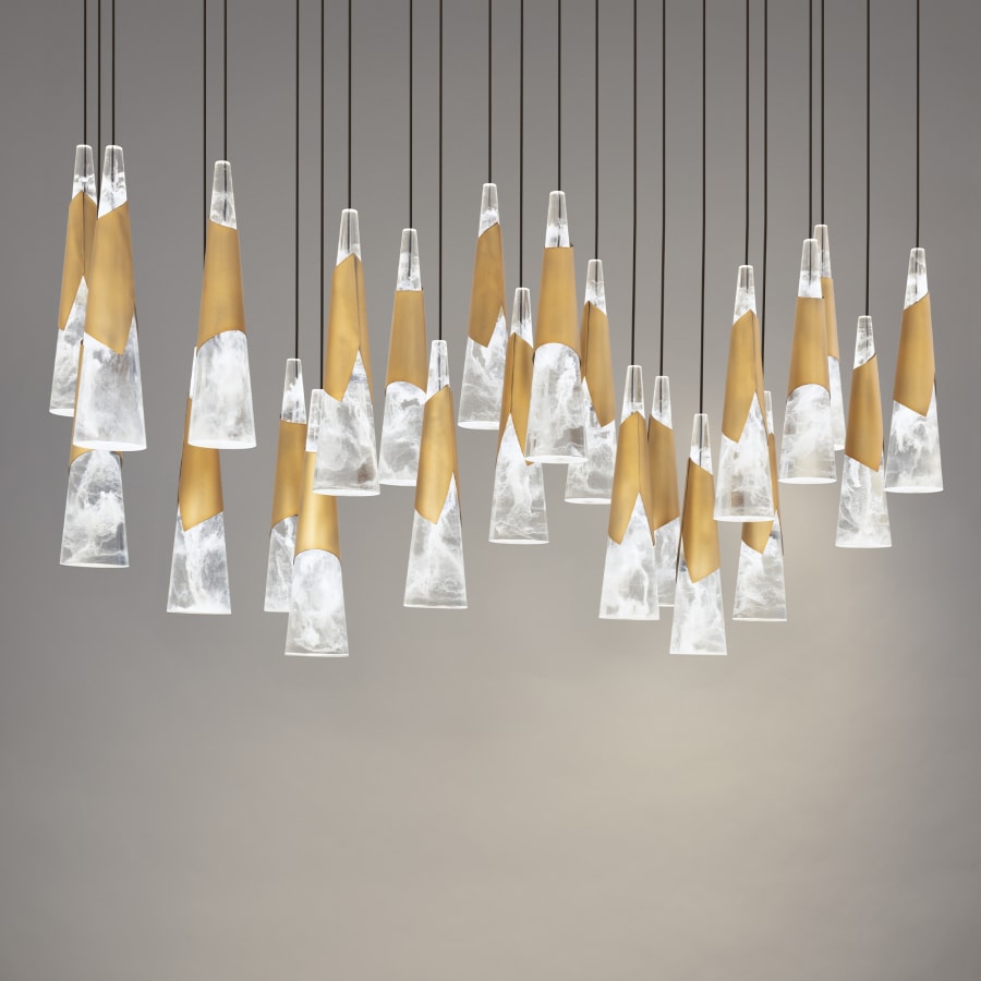 Modern Forms Kilt 23 Light 12" Wide LED Suspension Multi Light Pendant