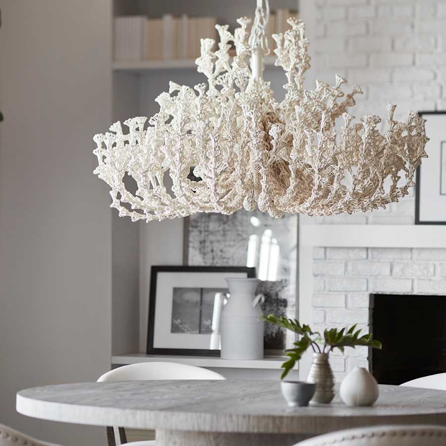 Palecek Seychelles 5 Light 44" Wide Beaded Chandelier