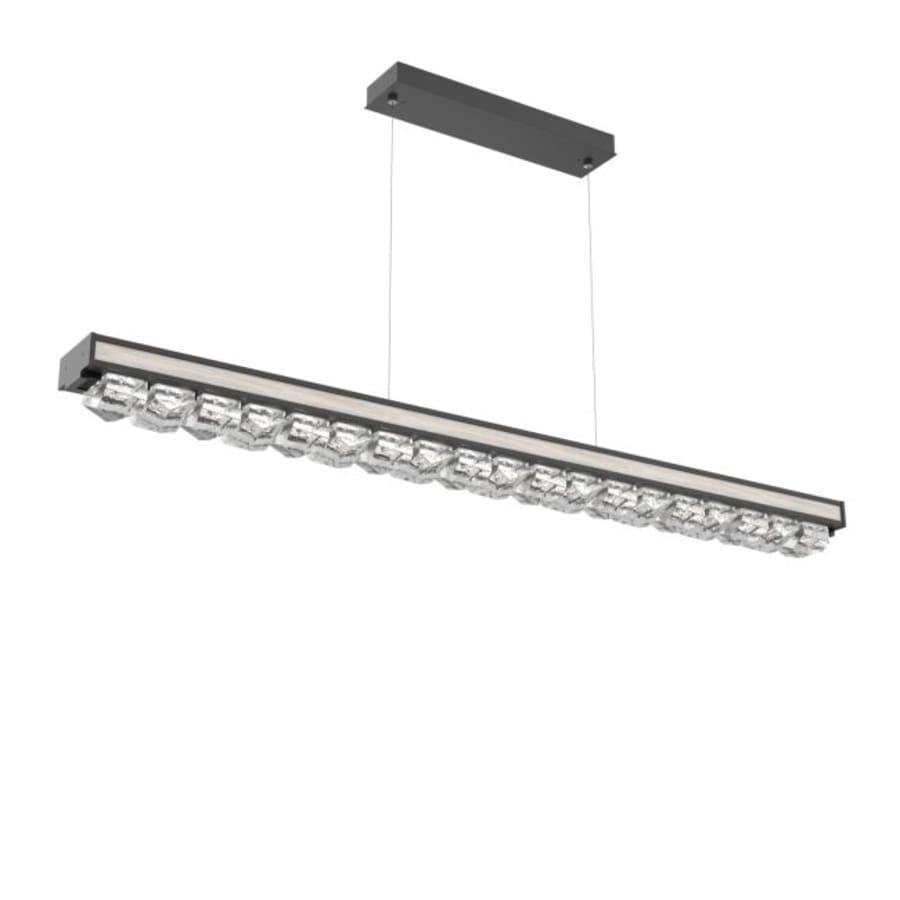 Hammerton Studio Tessera Linear Chandelier with Facet Cast Glass