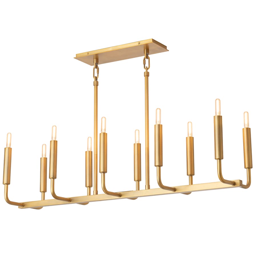Robert Abbey Mavisten Edition Carbonia 10 Light 42" Wide LED Linear Chandelier