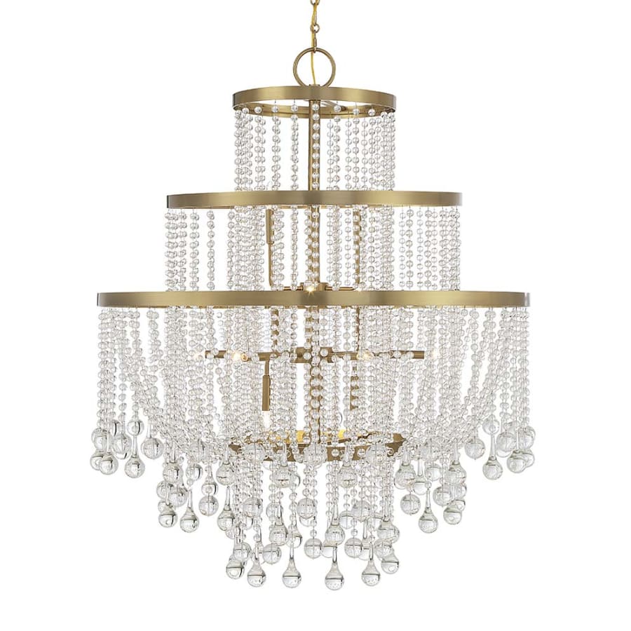 Savoy House Luna 15 Light 45" Wide Crystal Waterfall Chandelier