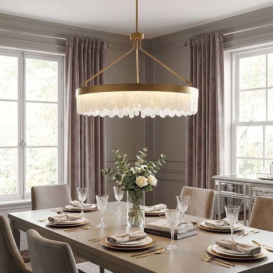 Savoy House Landon 34" Wide LED Crystal Ring Chandelier