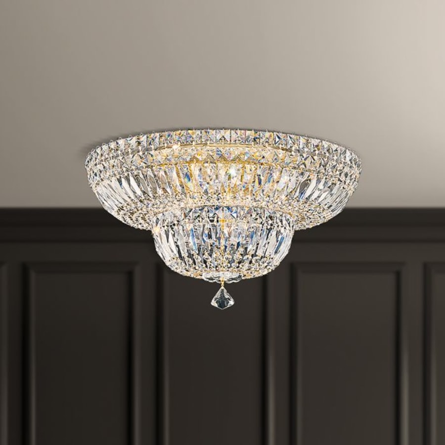 Schonbek Petit Crystal Deluxe Large Flush Mount with Optic Crystals