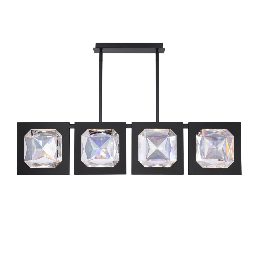 Schonbek Beyond Enchante 43" Wide LED Crystal Linear Pendant with Clear Optic Haze Crystal