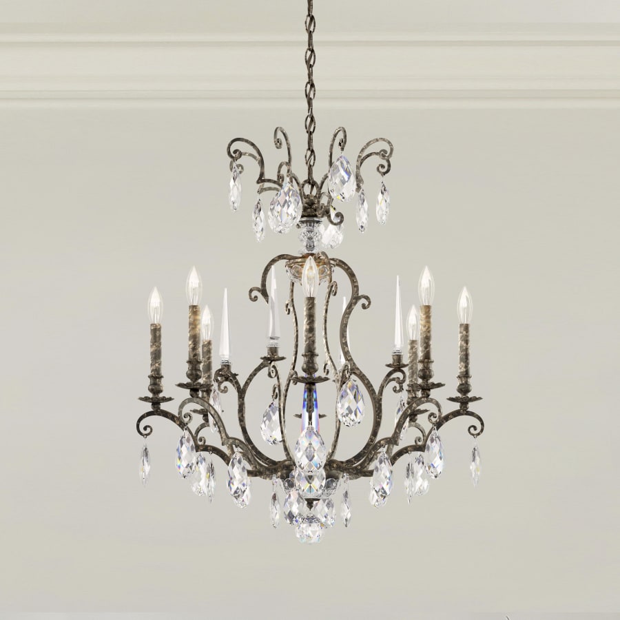 Schonbek Renaissance Nouveau 8 Light 32" Wide Crystal Chandelier with Clear Heritage Crystal Accents