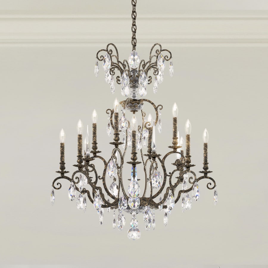 Schonbek Renaissance Nouveau 12 Light 32" Wide Crystal Chandelier with Clear Heritage Crystal Accents