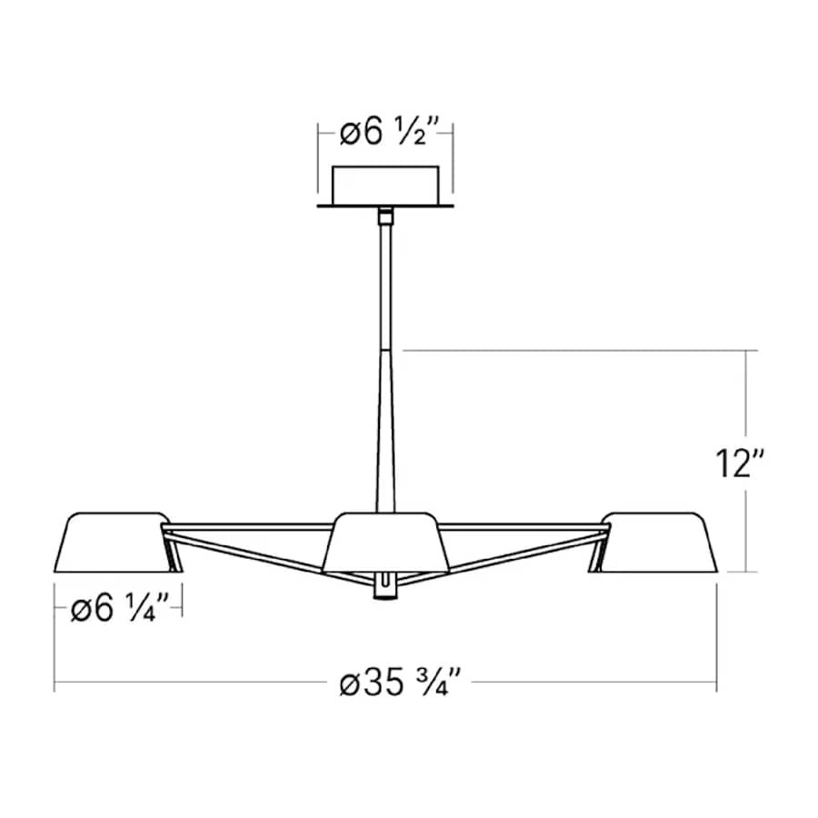 Sonneman Ray 36" Wide LED Round Chandelier