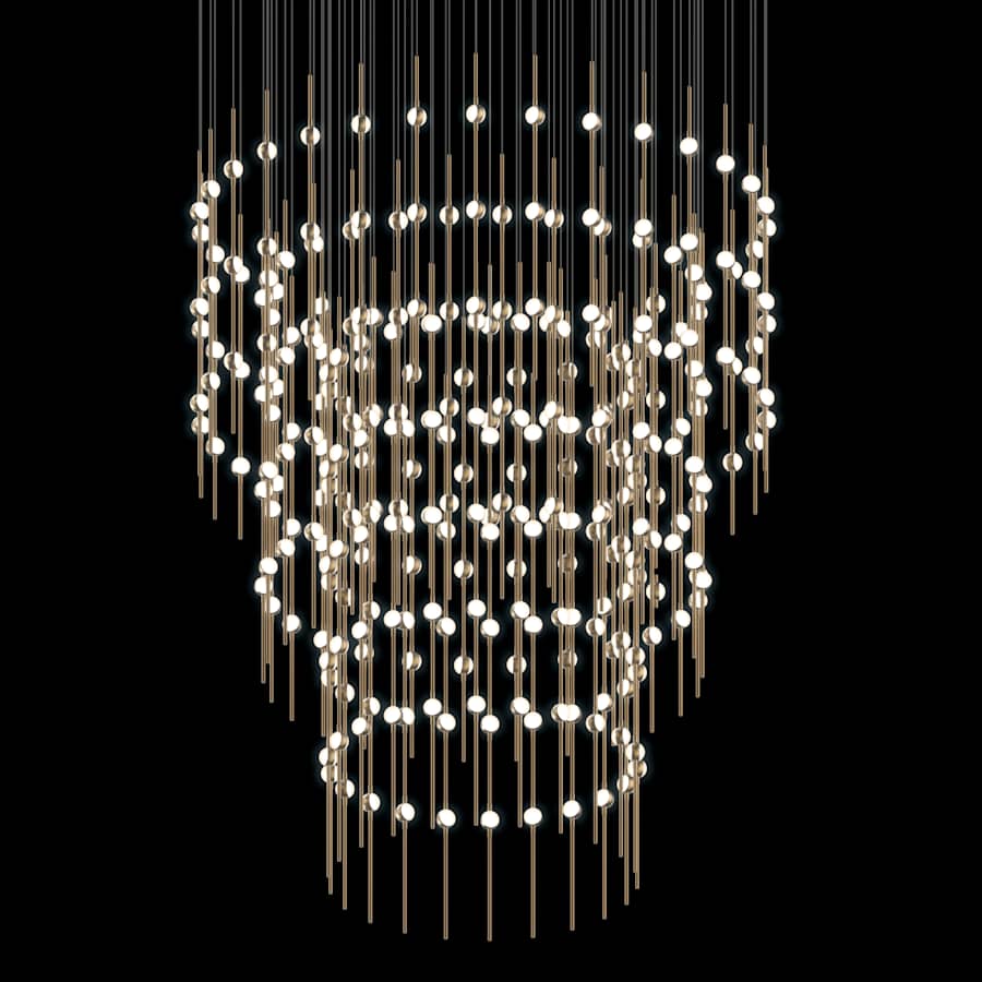 Sonneman Constellation Centaurus Pyramid 3 Light 48" Wide LED Abstract Chandelier