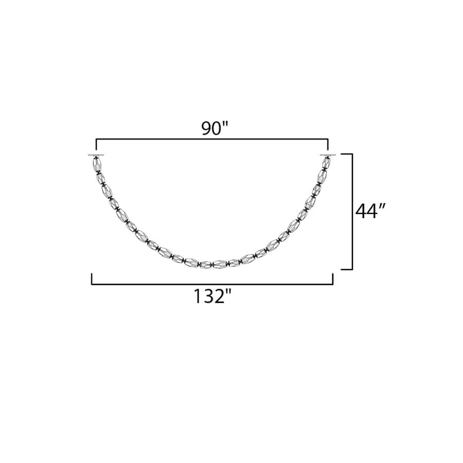 Studio M Dolce Vita 132" Wide Crystal Linear Pendant
