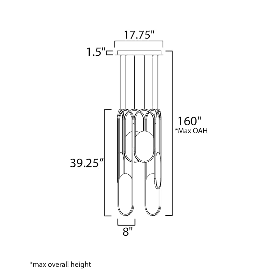 Studio M Trance 18" Wide Multi Light Pendant