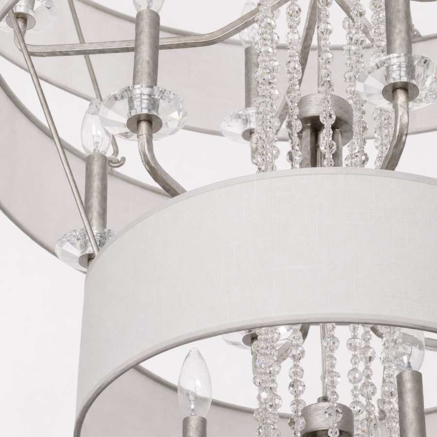 Varaluz Barcelona 15 Light 38" Wide Crystal Waterfall Chandelier