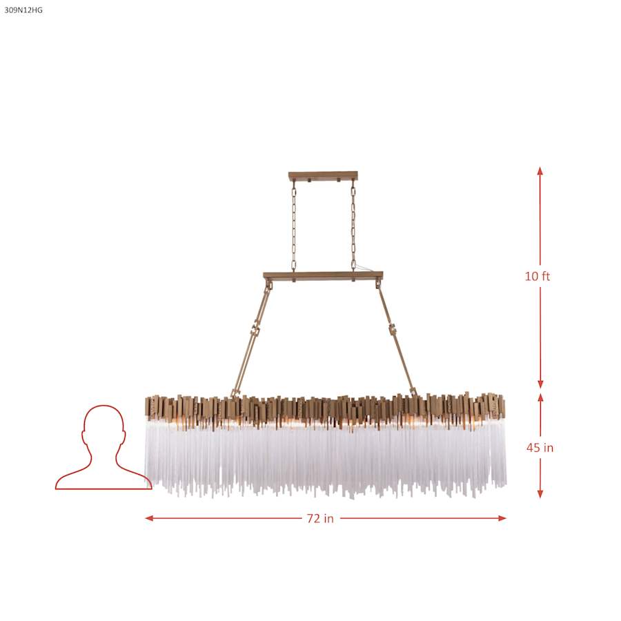 Varaluz Matrix 12 Light 72" Wide Linear Chandelier