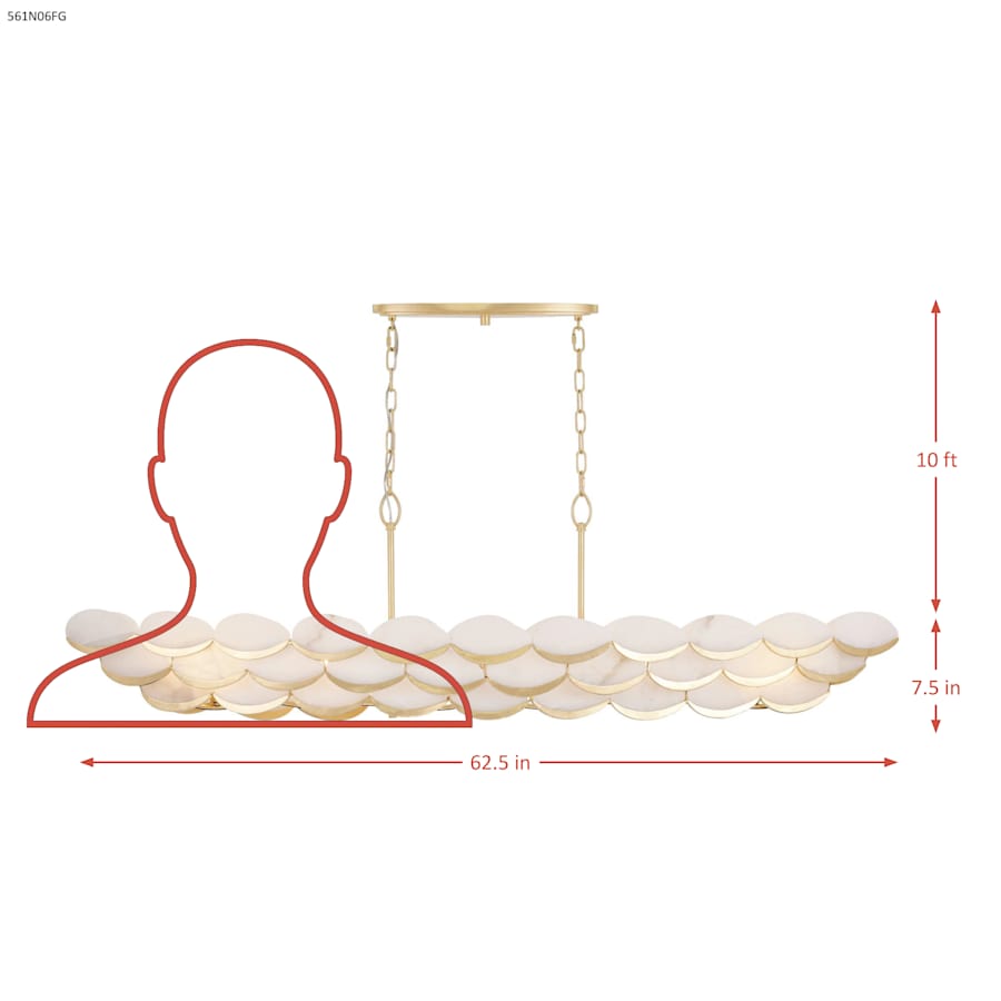 Varaluz High Tide 6 Light 63" Wide Linear Chandelier