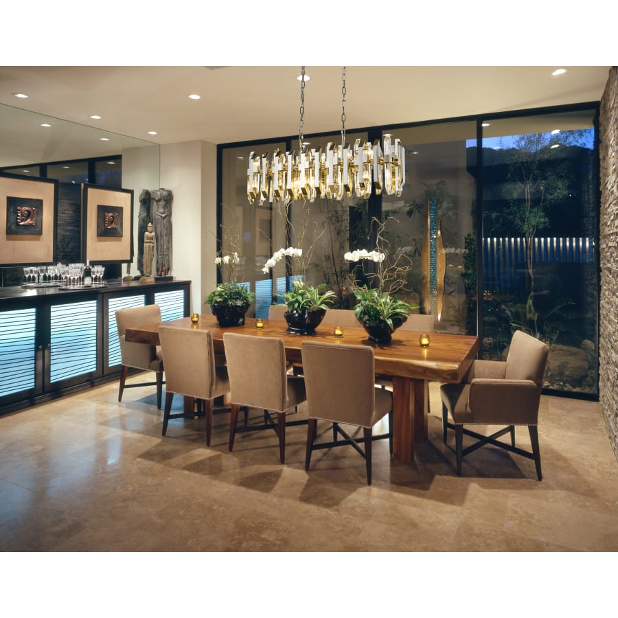 Z-Lite Bova 11 Light 12" Wide Crystal Linear Chandelier
