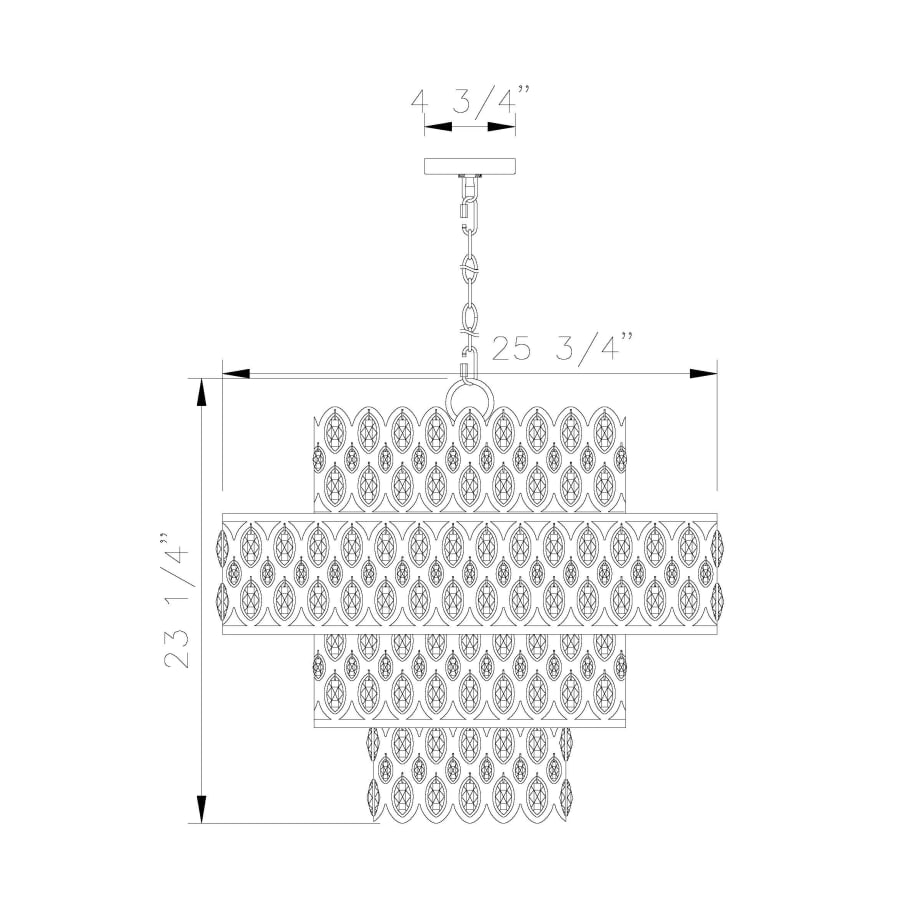 Z-Lite Dealey 13 Light 26" Wide Crystal Waterfall Chandelier