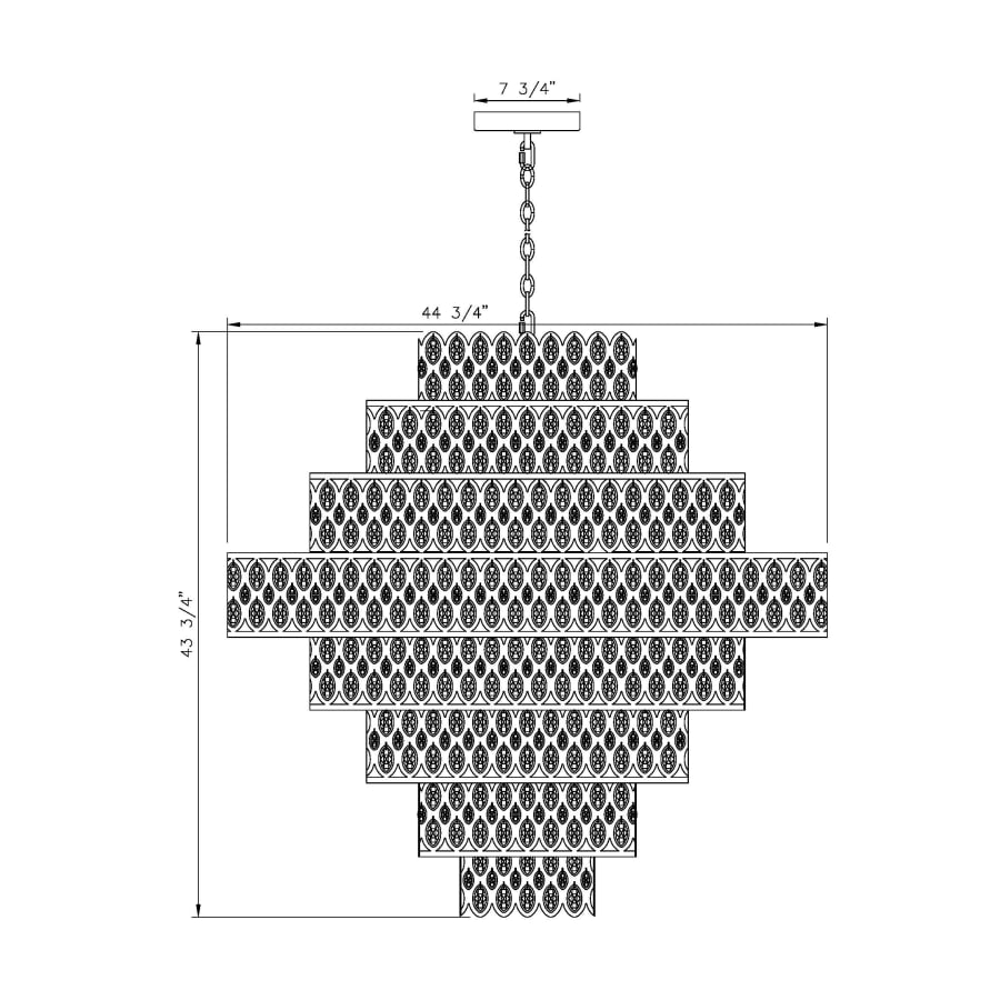 Z-Lite Dealey 25 Light 45" Wide Crystal Waterfall Chandelier
