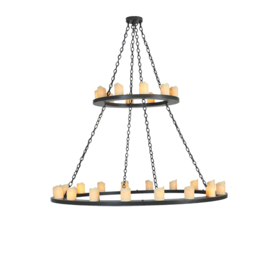 Meyda Tiffany Twenty-Eight Light Up Lighting Two Tier Chandelier from the Loxley Collection