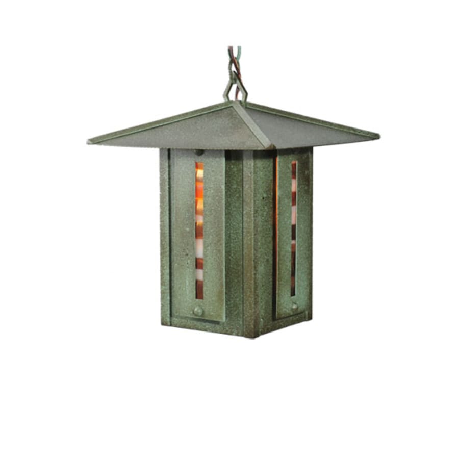 Meyda Tiffany Single Light Down Lighting Outdoor Pendant from the Moss Creek Collection