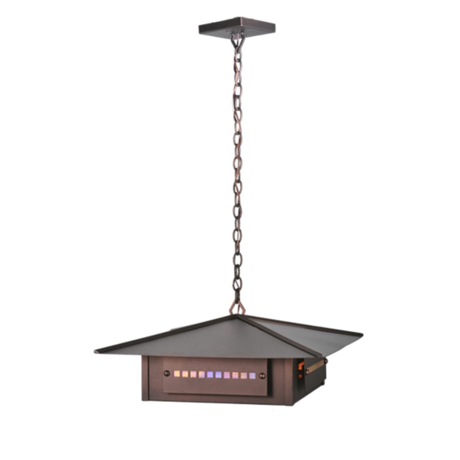 Meyda Tiffany Four Light Down Lighting Outdoor Pendant from the Stepping Stone Collection