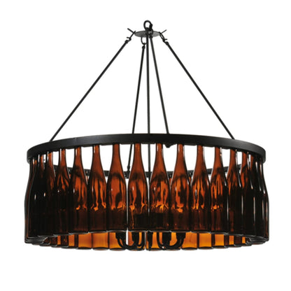 Meyda Tiffany Tuscan Vineyard 12 Light 1 Tier Wine Bottle Drum Chandelier