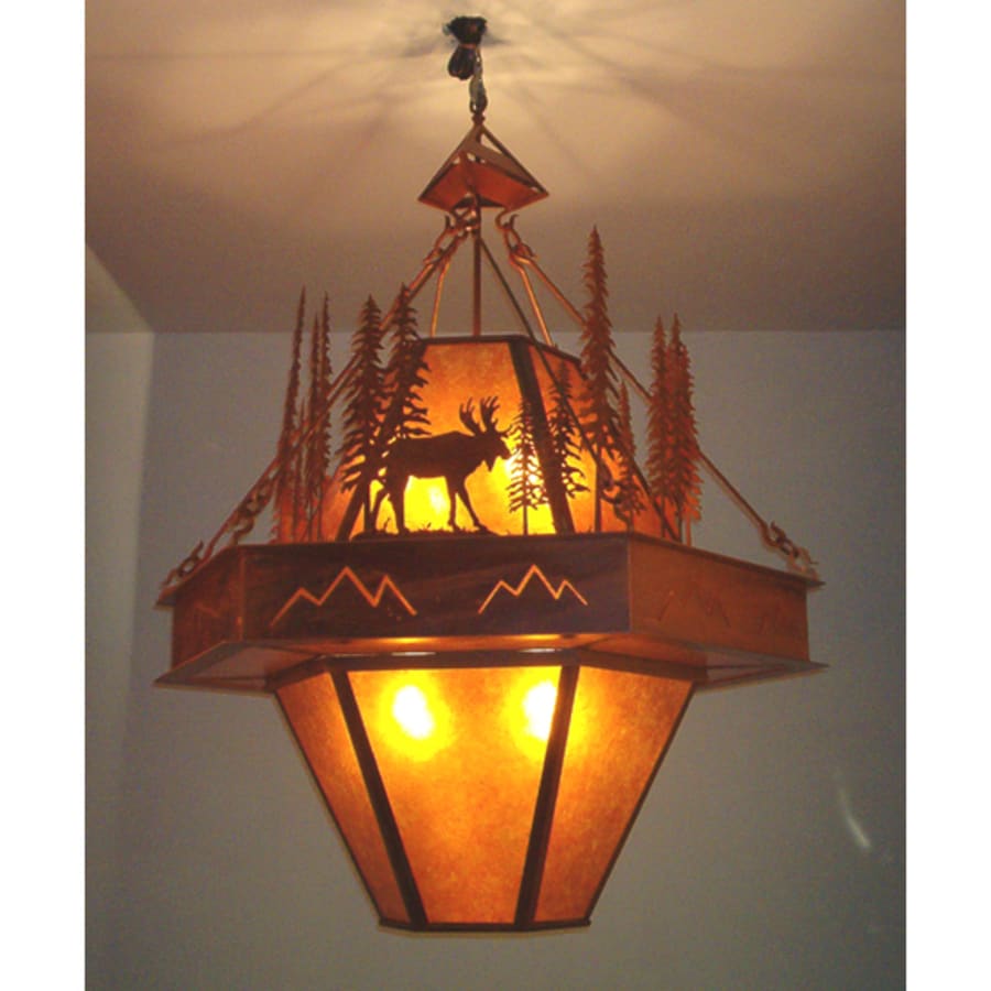 Meyda Tiffany 8 Light 49-1/2" Wide Pendant with Handmade Shade