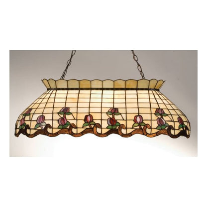 Meyda Tiffany 40" Wide Roseborder Oblong Chandelier
