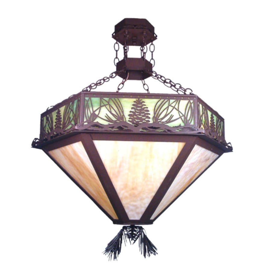 Meyda Tiffany 4 Light 32" Wide Pendant with Handmade Shade