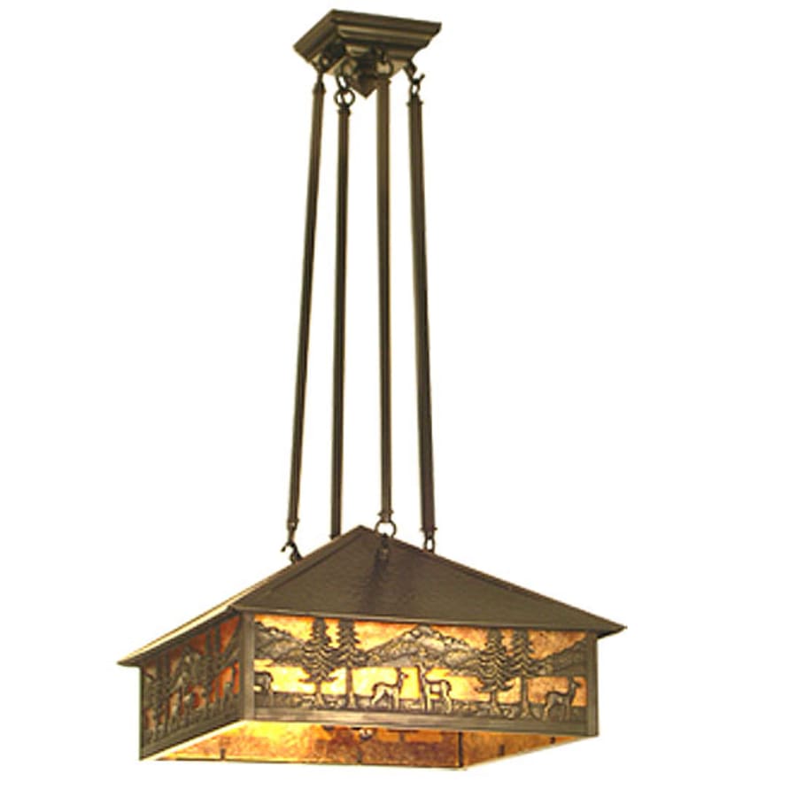 Meyda Tiffany 3 Light 23" Wide Pendant with Handmade Shade