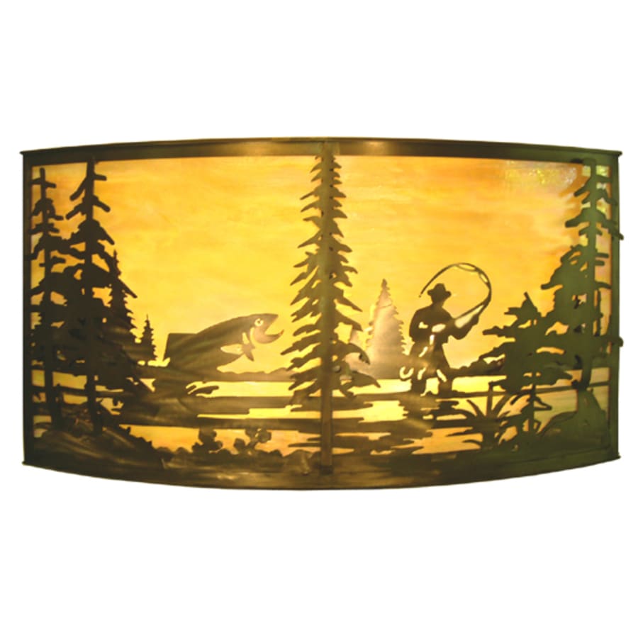 Meyda Tiffany Tall Pines 42" Wide 4 Light Wall Washer with Mica Glass Shade