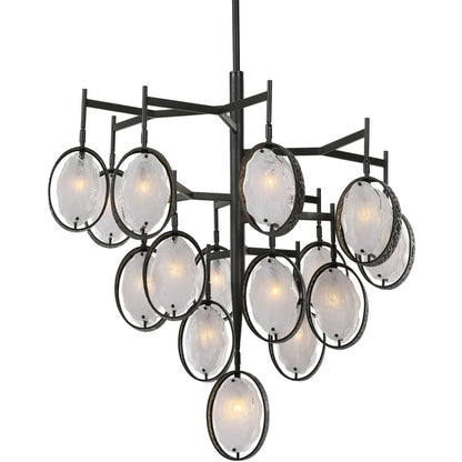 Uttermost Maxin 36" 15 Light Mid-Century Modern Industrial Large Chandelier