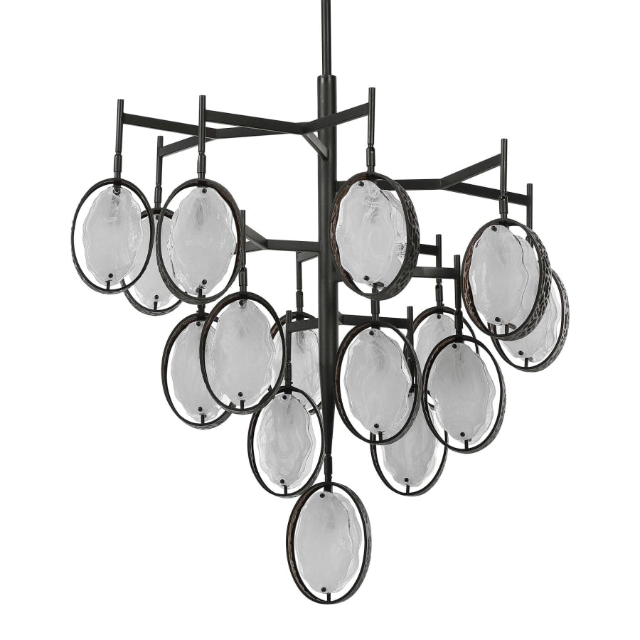 Uttermost Maxin 36" 15 Light Mid-Century Modern Industrial Large Chandelier