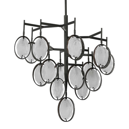 Uttermost Maxin 36" 15 Light Mid-Century Modern Industrial Large Chandelier
