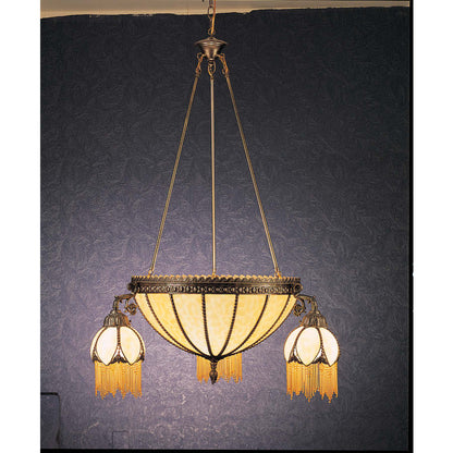 Meyda Tiffany 6 Light Down Lighting Chandelier from the Nostalgia Classics Collection