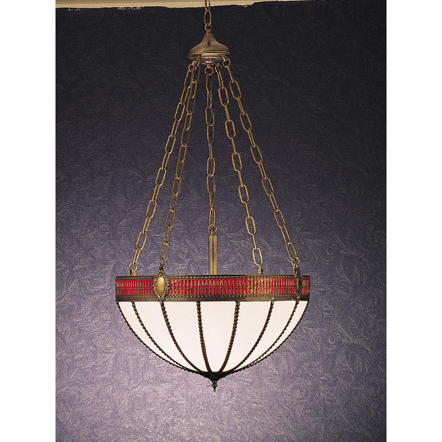 Meyda Tiffany 4 Light 21" Wide Pendant with Handmade Shade