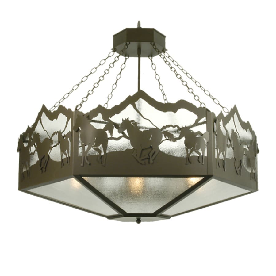 Meyda Tiffany 6 Light 48" Wide Pendant with Handmade Shade