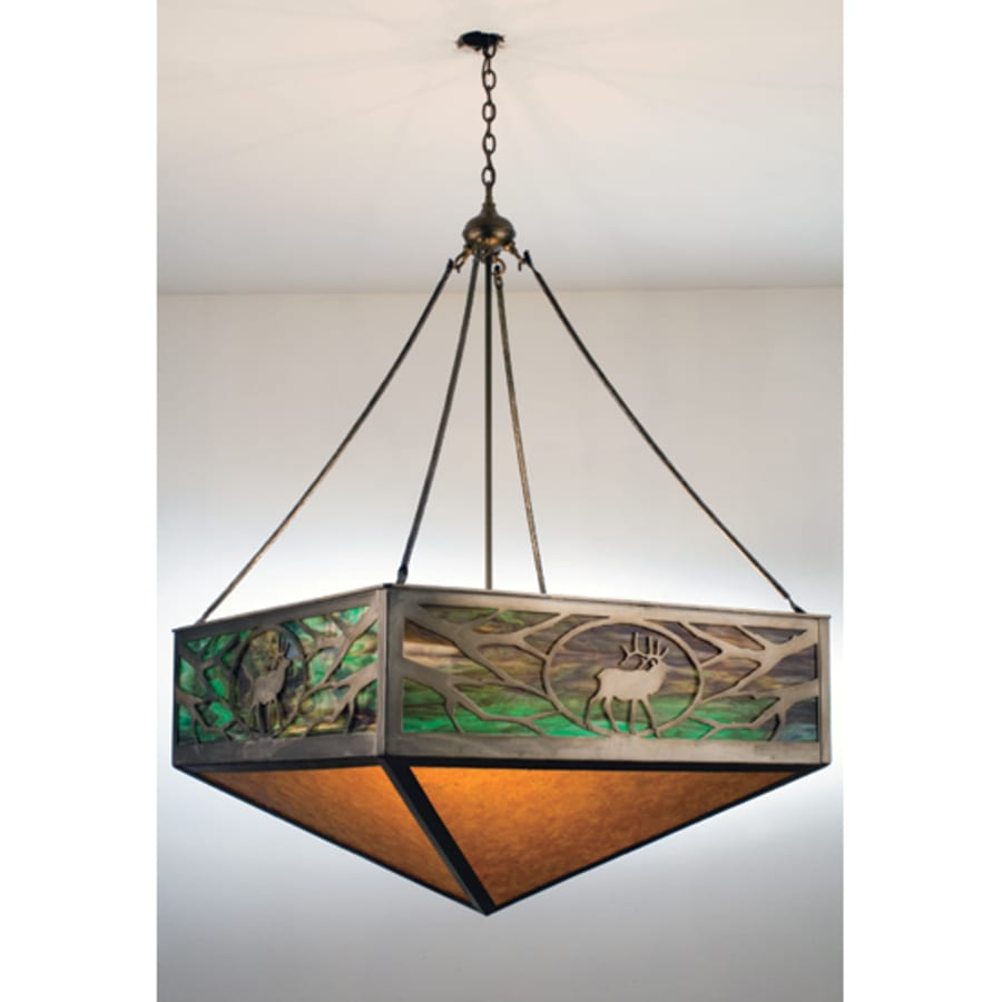 Meyda Tiffany 6 Light 51" Wide Pendant with Handmade Shade