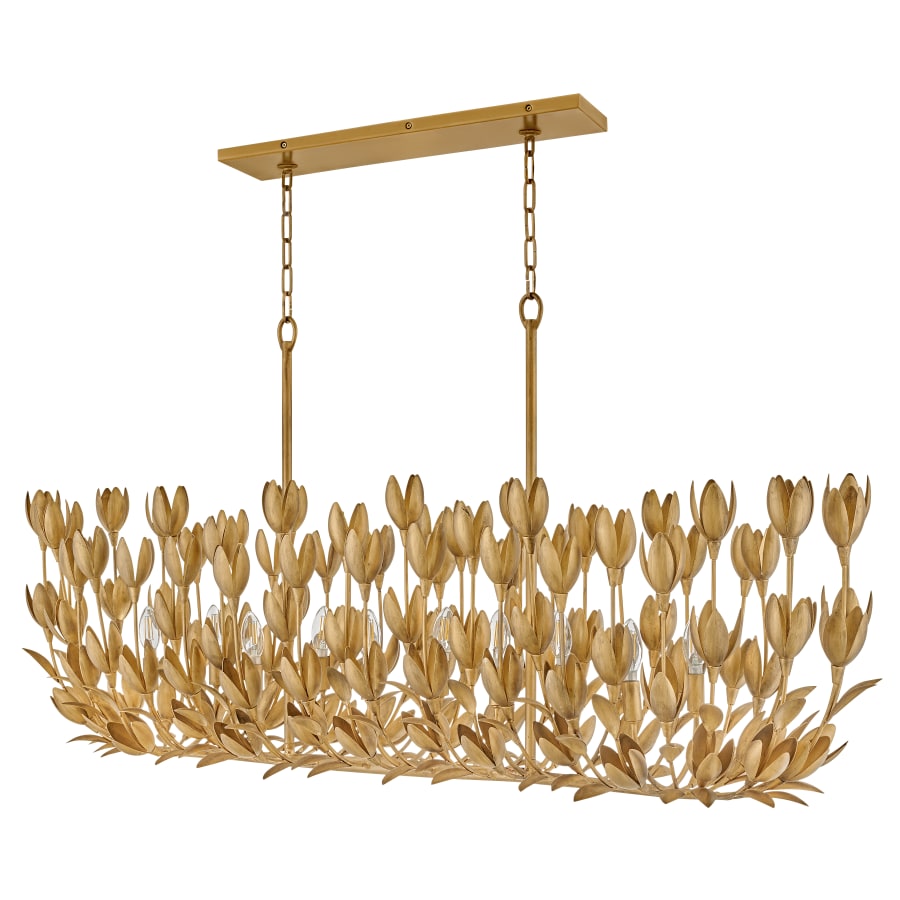 Hinkley Lighting Flora 10 Light 60" Wide Lisa McDennon Candle Style Chandelier with Handmade Blooms