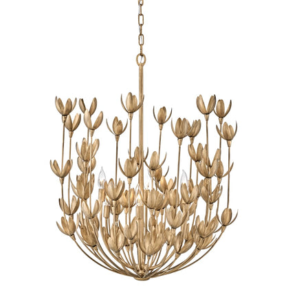 Hinkley Lighting Flora 6 Light 26" Wide Lisa McDennon Taper Candle Chandelier with Handmade Blooms