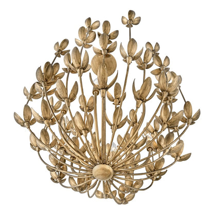 Hinkley Lighting Flora 6 Light 26" Wide Lisa McDennon Taper Candle Chandelier with Handmade Blooms