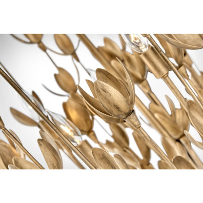 Hinkley Lighting Flora 6 Light 26" Wide Lisa McDennon Taper Candle Chandelier with Handmade Blooms