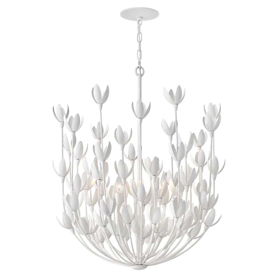 Hinkley Lighting Flora 6 Light 26" Wide Lisa McDennon Taper Candle Chandelier with Handmade Blooms